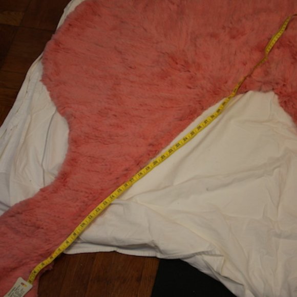 Knitted Rabbit Front-Tie Wrap in Pink. Hand-Knitted O/S - Picture 5 of 7